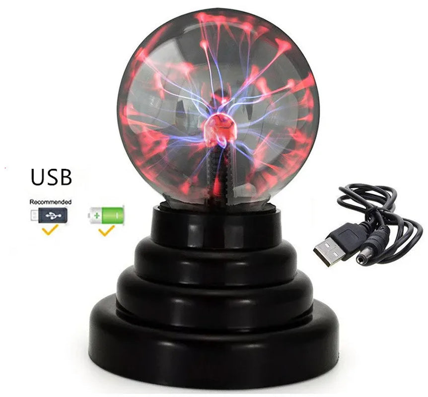 Plasma Ball Atomosphere Night Light Lava Lamp Supply by USB and AAA Batteries Kids Gift 2023 Magic Lightning Bolt LED Lampen