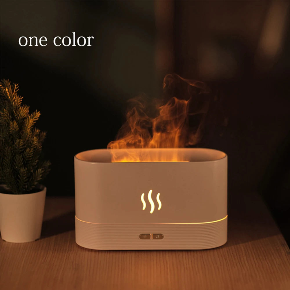 Humidifier Use Electric Air Humidifier Aroma Diffuser Essential Oil Flame Aroma Diffuser Cool Mist Maker with LED for Home180Ml