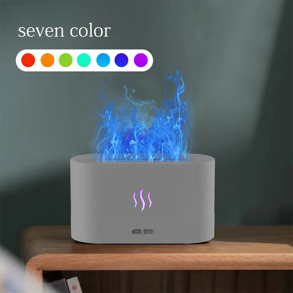 Humidifier Use Electric Air Humidifier Aroma Diffuser Essential Oil Flame Aroma Diffuser Cool Mist Maker with LED for Home180Ml