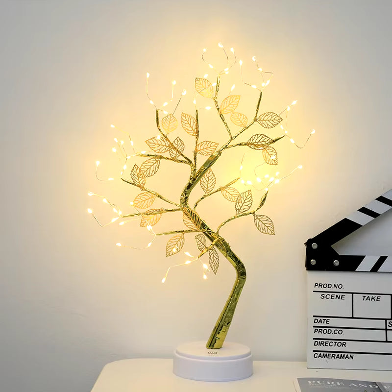 Fairy Tree Night Light LED Christmas Decoration Usb/Battery Night Lamp for Holiday Bedroom Indoor Kids Gift Bar Home Table Lamp