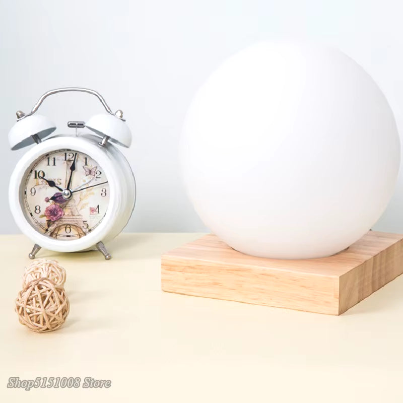 Glass Ball LED Night Light Feeding Dimmable Bedside Lamp 220V Creative Kids Birthday Gift Bedroom Decoration Desk Table Lamp