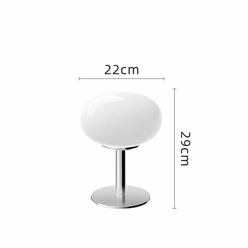 Italian Designer Glass Egg Tart Table Lamp Bedroom Bedside Study Reading Led Night Light Home Decor Atmosphere Stained Desk Lamp