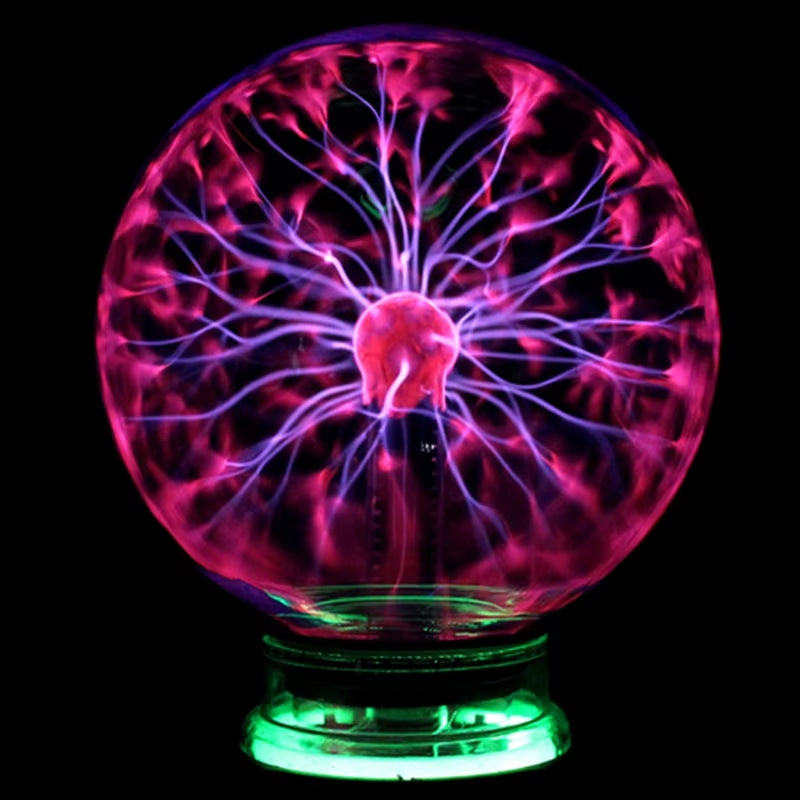 All in Stock Crystal Plasma Ball 3/4/5/6/8 Inch Night Light Magic Glass Sphere Novelty Lightning Ball Light Plasma Table Lamp