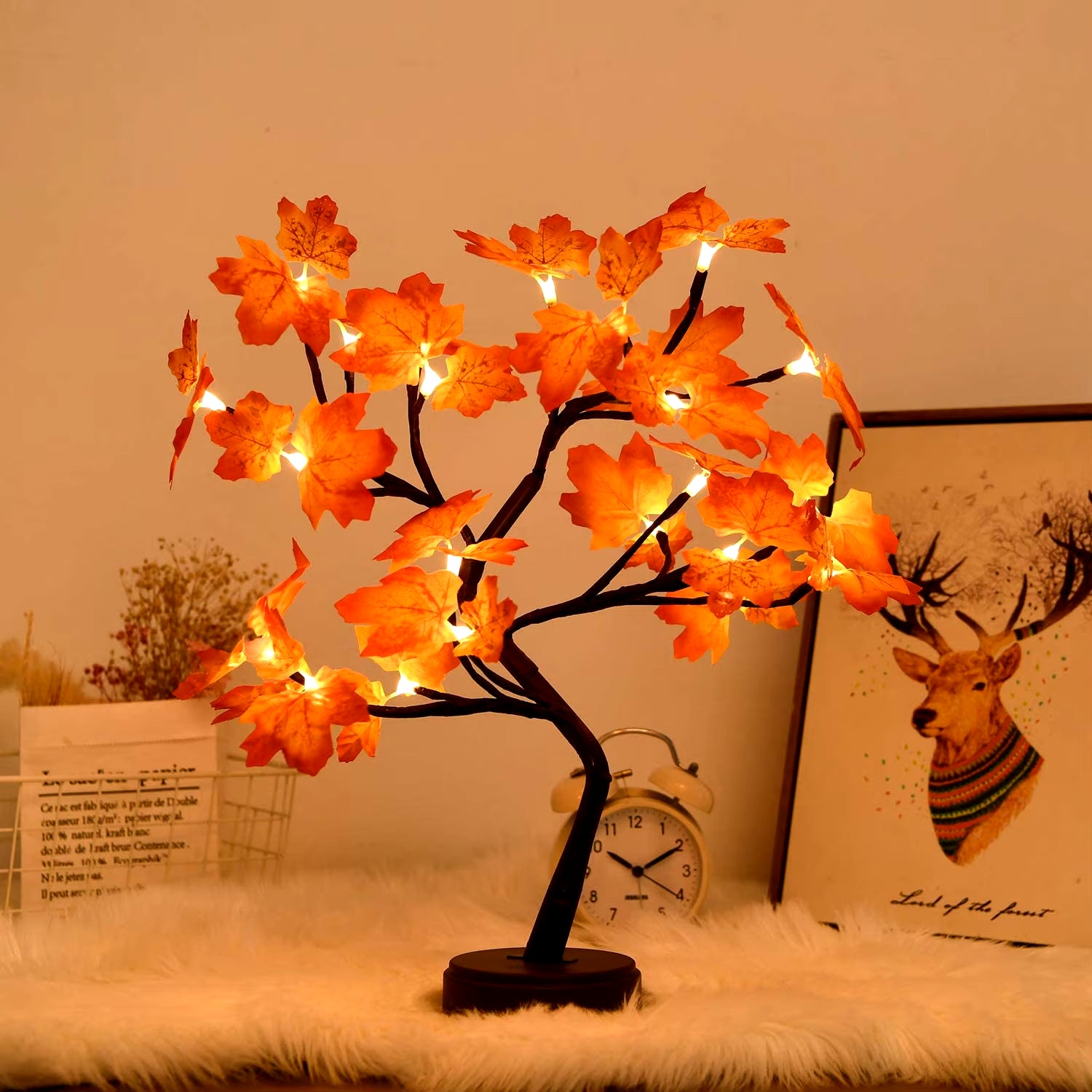 Fairy Tree Night Light LED Christmas Decoration Usb/Battery Night Lamp for Holiday Bedroom Indoor Kids Gift Bar Home Table Lamp