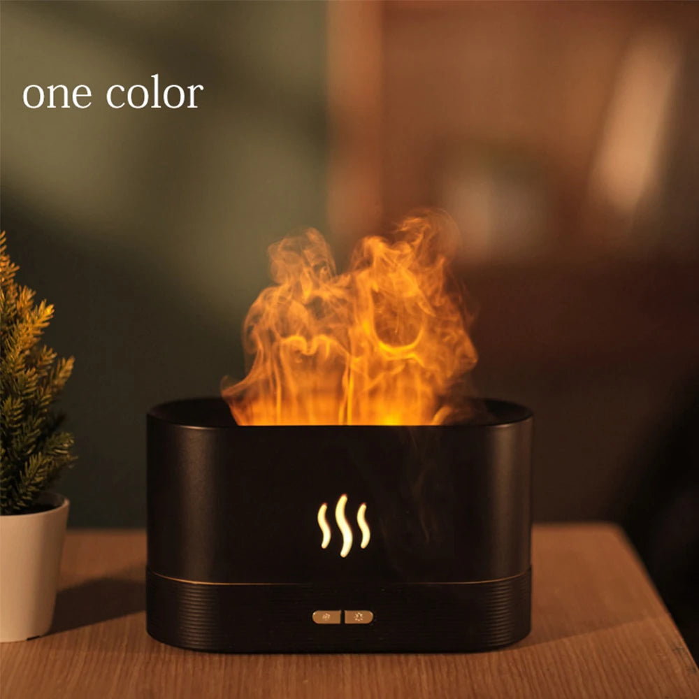 Humidifier Use Electric Air Humidifier Aroma Diffuser Essential Oil Flame Aroma Diffuser Cool Mist Maker with LED for Home180Ml